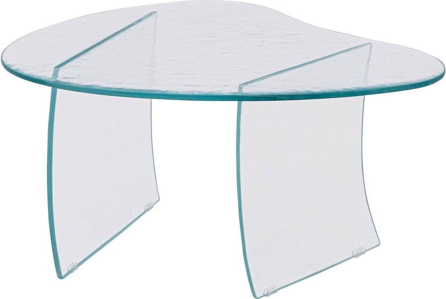 Goossens Oydis Salontafel Glas 70 x 34 x 50 cm Rond transparant