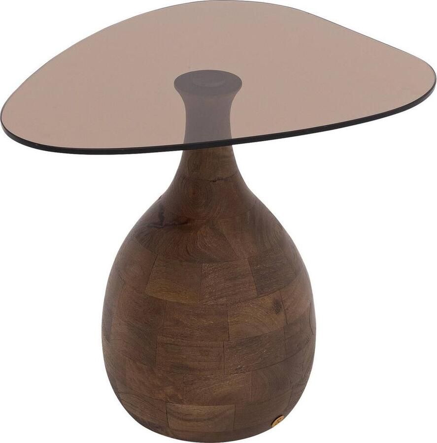 Goossens Selma Bijzettafel Glas 50 x 40 x 43 cm Vierkant