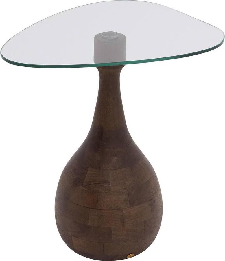 Goossens Selma Bijzettafel Glas 50 x 55 x 43 cm Vierkant