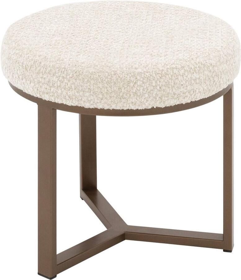Goossens Sombra Salontafel Stof 50 x 38 x 50 cm Rond beige