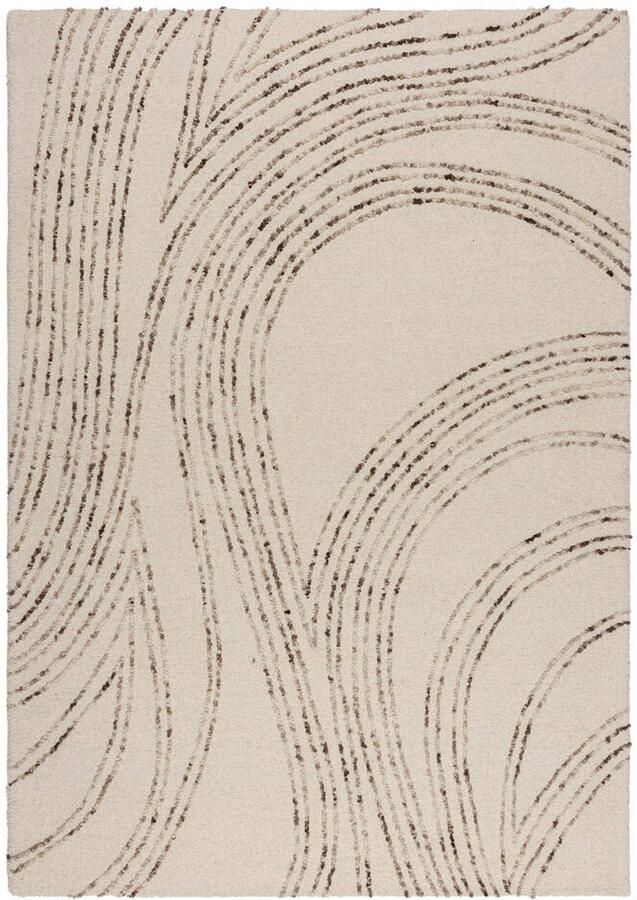 Goossens Vloerkleed Swirl in Naturel bruin (swirl)