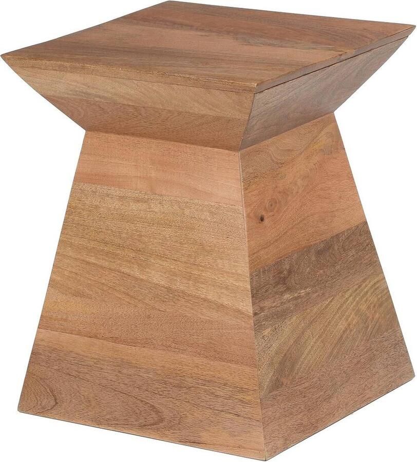 Goossens Tor Bijzettafel Hout 41 x 50 x 41 cm Vierkant bruin