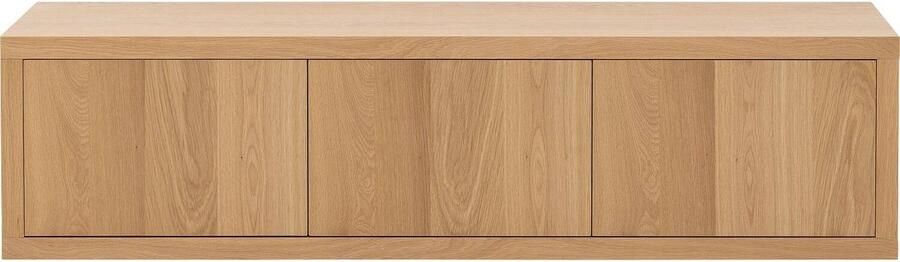 Goossens Tv Meubel Barcelona 3 Kleppen Zonder Kabeldoorvoer Hout Blank