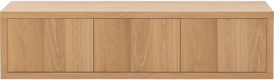 Goossens Tv Meubel Barcelona 3 Kleppen Zonder Kabeldoorvoer Hout Blank