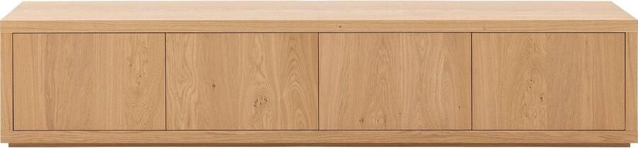 Goossens Tv Meubel Barcelona 4 Kleppen Met Kabeldoorvoer Hout Blank