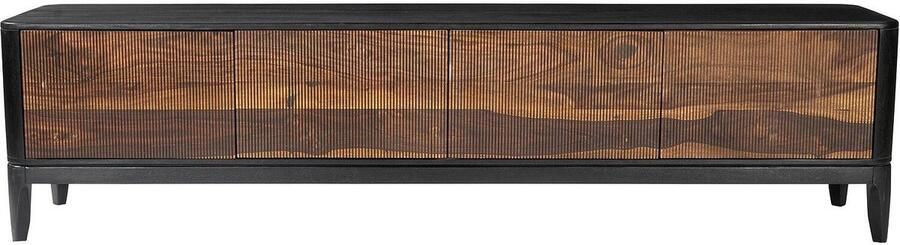 Goossens Tv Meubel Borghild 4 Deuren Hout Zwart