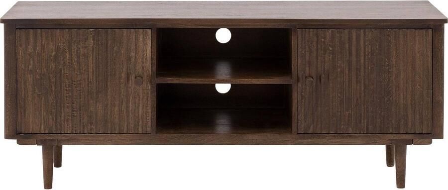 Goossens Tv Meubel Mabel 2 Deuren 2 Open Vakken Hout Bruin