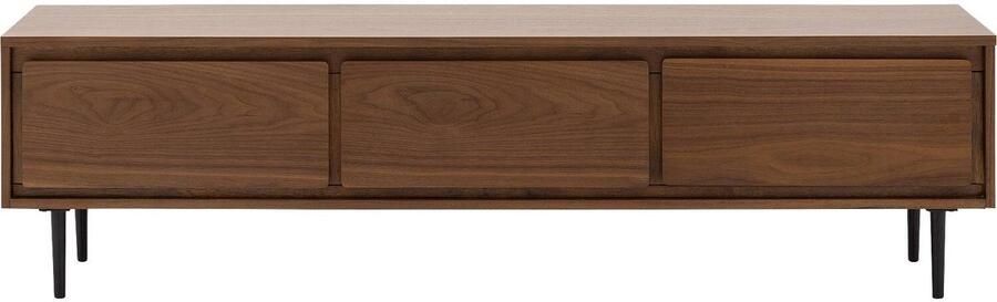 Goossens Tv Meubel Trani 2 Kleppen 1 Lade 160 Cm Breed Hout Noten