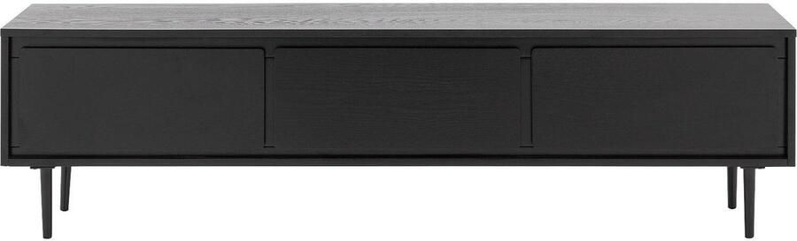 Goossens Tv Meubel Trani 2 Kleppen 1 Lade 160 Cm Breed Hout Zwart