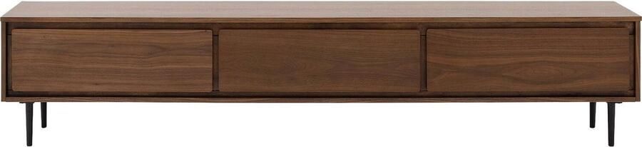 Goossens Tv Meubel Trani 2 Kleppen 1 Lade 208 Cm Breed Hout Bruin