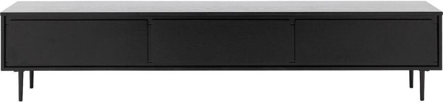 Goossens Tv Meubel Trani 2 Kleppen 1 Lade 208 Cm Breed Hout Zwart