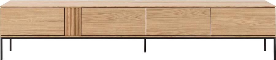 Goossens Tv Meubel Viola 4 Kleppen Staand Hout Blank