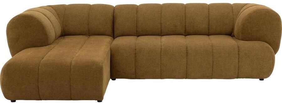 Goossens Weave Hoekbank Stof Geel 311 x 78 x 195 cm Links