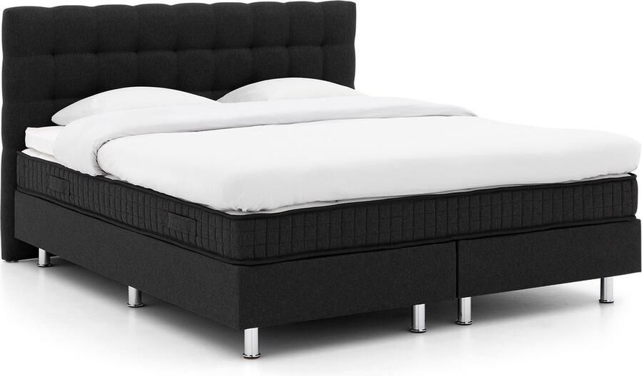 Goossens Basic Boxspring Compleet Bjorn 160 x 200 cm box (= 2x 80x200cm) 1x matras gestoffeerd pocketvering 1x matrastopper gestoffeerd - Foto 3