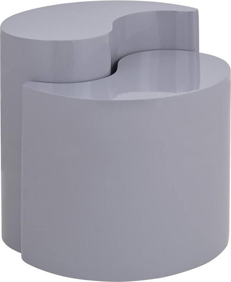 Goossens Yin Bijzettafel Metaal 48 x 51 x 30 cm Rond grijs