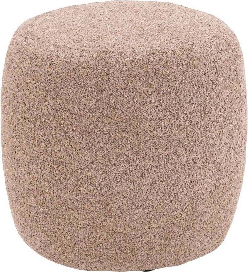 Goossens Lizz hocker Stof Bruin 45 x 43 x 45 cm