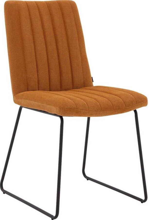 Goossens Eetkamerstoel Manta Zonder Armleuning Stof Geel