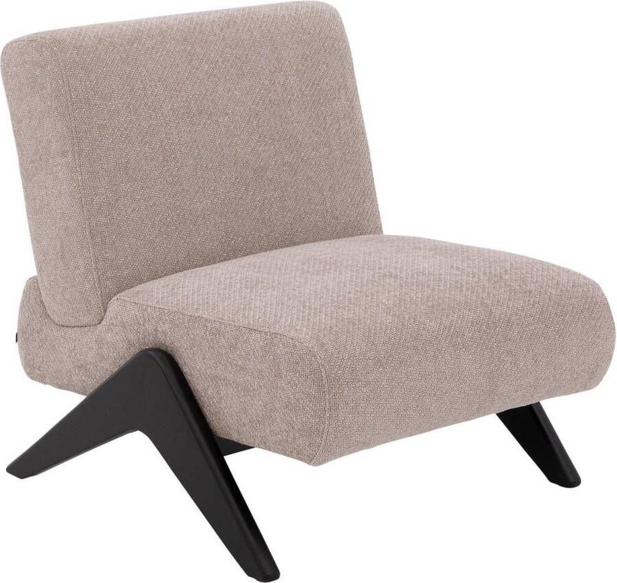 Goossens Fauteuil Olay Stof Bruin