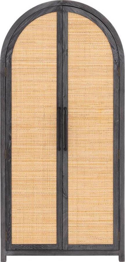 Goossens Opbergkast Sangles 2 Deuren 4 Verborgen Laden Hout Grijs