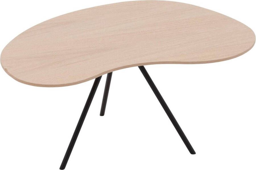 Goossens Saya Salontafel Hout 79 x 36 x 61 cm Rond wit