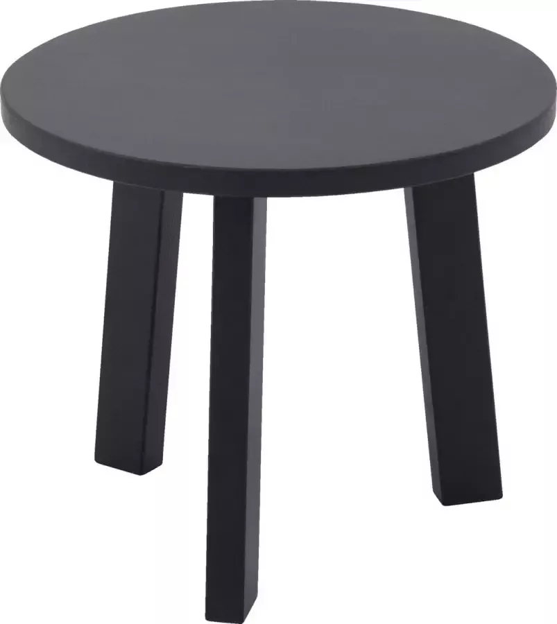 Goossens Basic Salontafel Xem rond grenen zwart stijlvol landelijk 40 x 35 x 40 cm