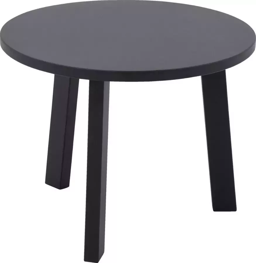 Goossens Basic Salontafel Xem rond grenen zwart stijlvol landelijk 50 x 39 x 50 cm