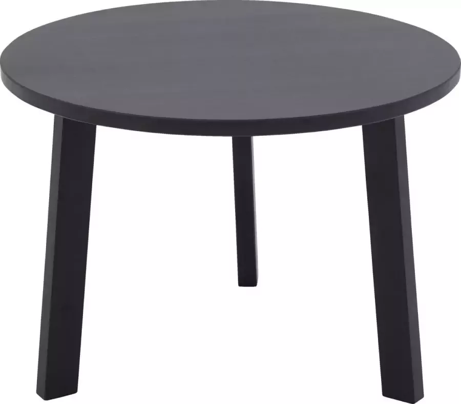 Goossens Basic Salontafel Xem rond grenen zwart stijlvol landelijk 60 x 43 x 60 cm