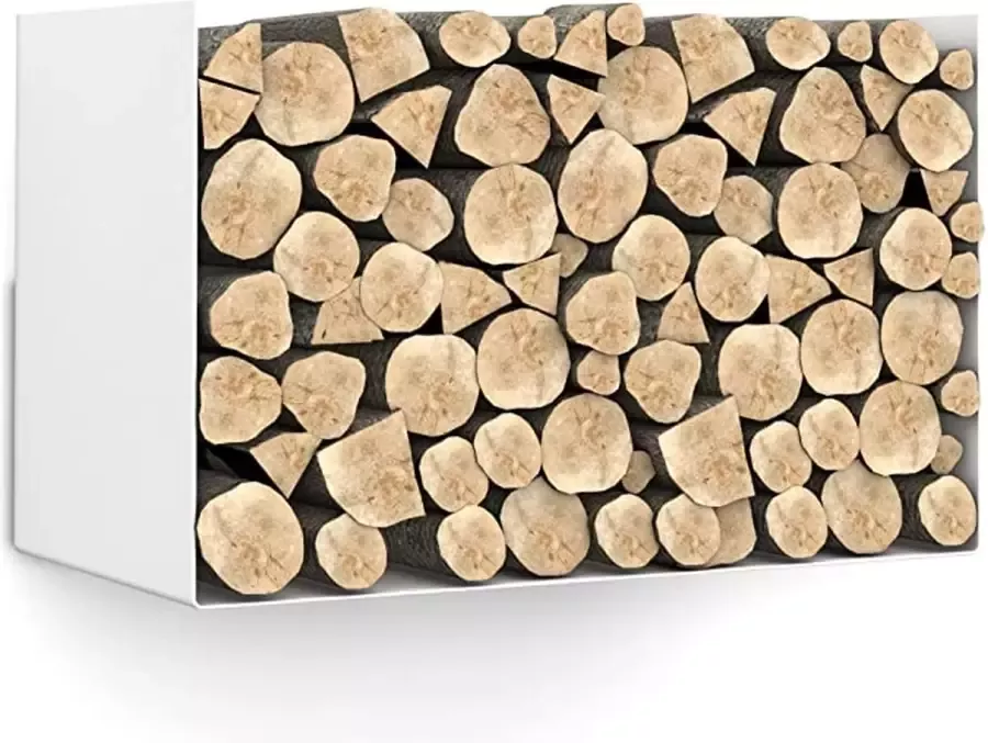 Gorillz Clark Wandrek Brand houtrek Wandrek Metaal Brandhout Archiefkast- Muur Houtopslag Haardhout Wit