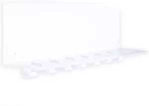 Gorillz Plenck Wandkapstok met Hoedenplank Kapstok Metaal 70 x 15 x 25 cm Wit