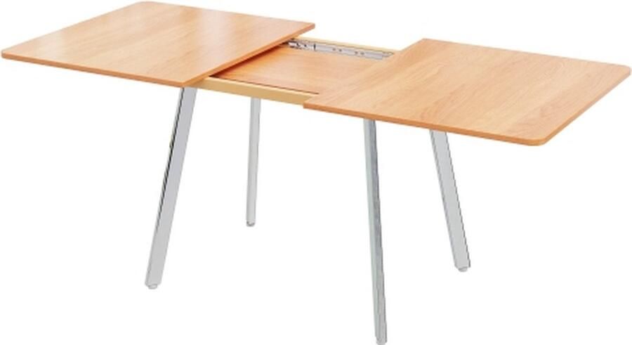 GOTAGEE Eettafel Uitschuifbare Keukentafel voor 4-6 Personen Woonkamertafel Bijzettafel Woonkamermeubels Legering Ondersteuning