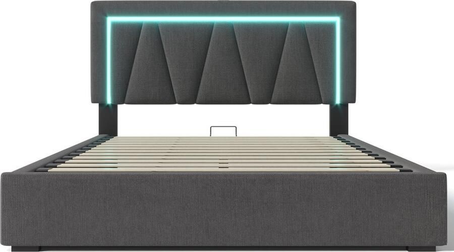 GOTAGEE Gestoffeerd bed jeugdbed volwassenenbed plat bed opbergbed multifunctioneel bed eenpersoonsbed tweepersoonsbed Bed met opbergruimte Met hydraulische opbergruimte Bed met matras