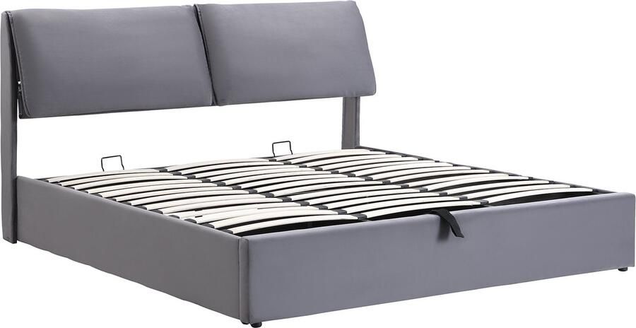 GOTAGEE Gestoffeerd bed Tweepersoonsbed 180x200cm Hydraulisch Jeugdbed Laagbed Jeugdbed