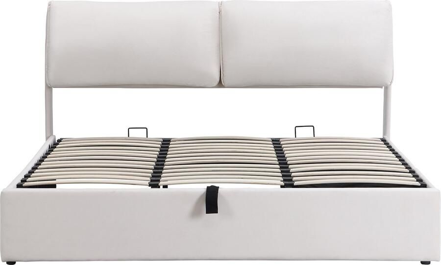 GOTAGEE Gestoffeerd bed Tweepersoonsbed 180x200cm Hydraulisch Jeugdbed Laagbed Jeugdbed