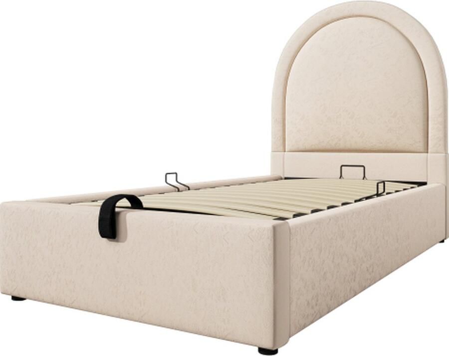 GOTAGEE Gestoffeerd kinderbed eenpersoonsbed met kosmisch patroon 90 x 200 cm PU (zonder matras)