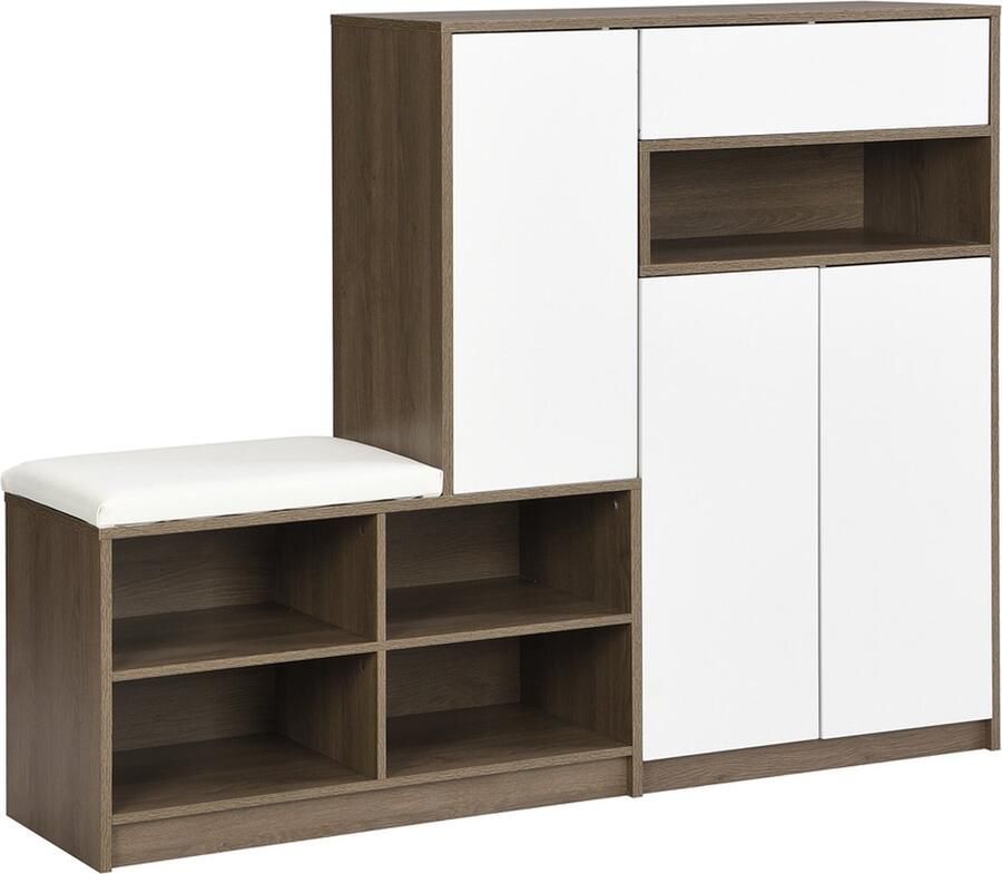 GOTAGEE Schoenenrek schoenenkast schoenenbank verstelbare planken gang multifunctioneel