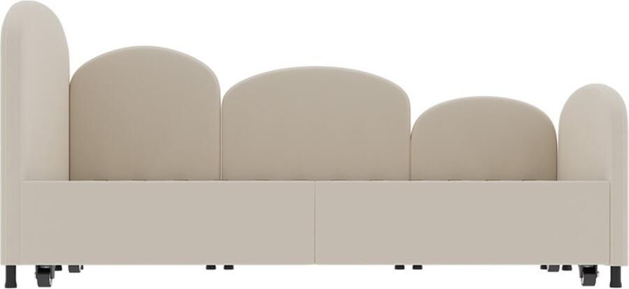 GOTAGEE Slaapbank bed voor logeerbed eenpersoonsbed tweepersoonsbed kinderbed uitschuifbed met uitschuif bed zonder matras