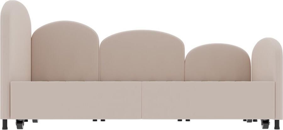 GOTAGEE Slaapbank bed voor logeerbed eenpersoonsbed tweepersoonsbed kinderbed uitschuifbed met uitschuif bed zonder matras