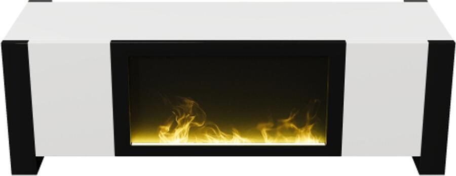 GOTAGEE TV-meubel lowboard met elektrische haard met vlameffect geen verwarmingsfunctie hoogglans kleur bijpassende TV-kast
