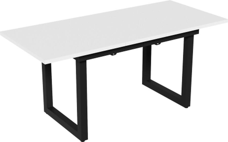 GOTAGEE Uitschuifbare eettafel Industriële stijl Rechthoekige eettafel Koffietafel Vrijetijdstafel IJzeren tafel Multifunctionele eettafel