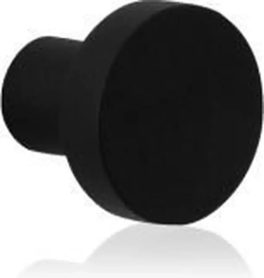GPF bouwbeslag GPF Meubelknop rond 25mm hoogte 21mm zwart