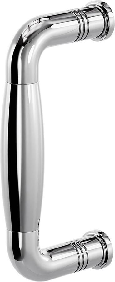 GPF Deurgreep RVS gepolijst RVS Binnendeur 4919.49A gebogen 130x60 114mm RVS gepolijst