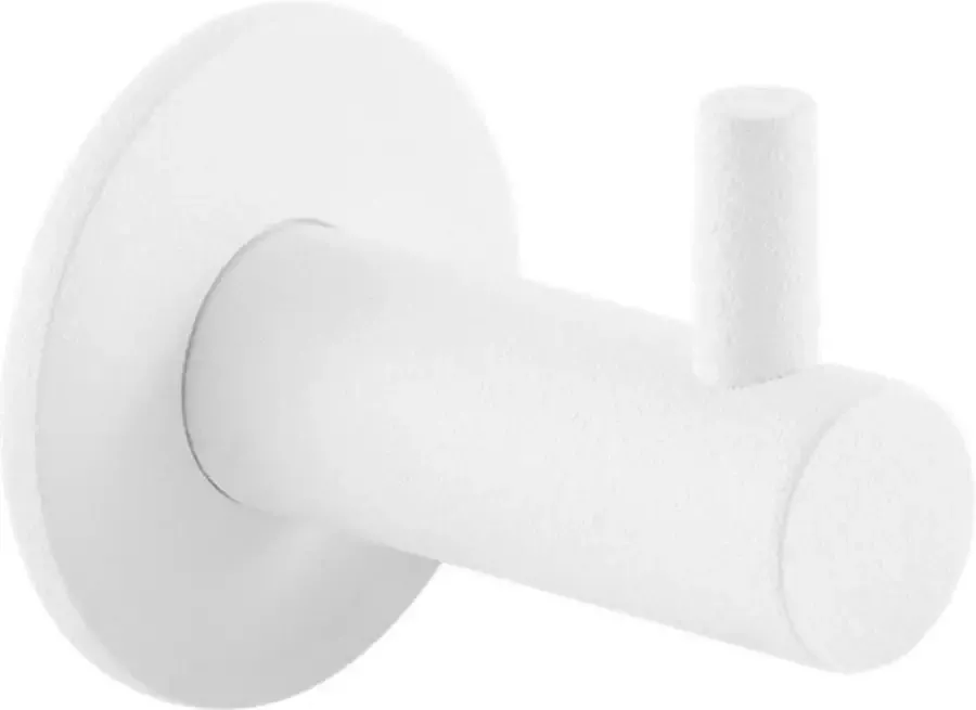 GPF Kapstokhaak Wit Kunststof Witte jasop rozet 35x42 mm