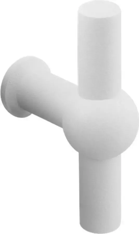 GPF Meubelknop Wit RVS bouwbeslag 8510.40 Hipi