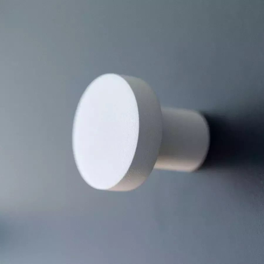 GPF Meubelknop Rond plat 30x28mm Wit