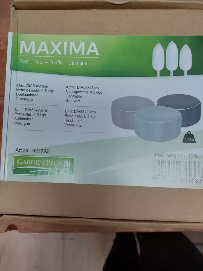 Graden Plus Poef Opblaasbaar