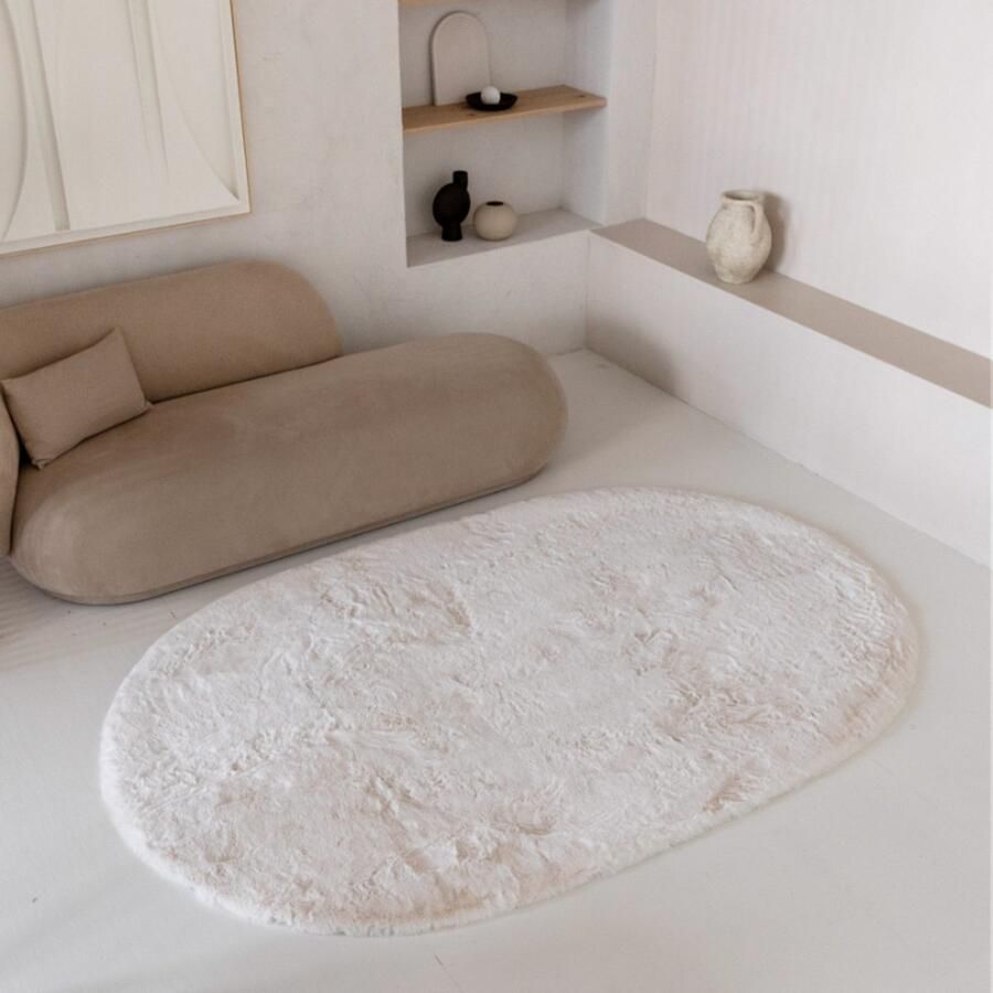Carpet Studio Comfy Tapijt Crème Tapijt Woonkamer 190x290 cm Hoogpolig Tapijt Woonkamer Tapijt Shaggy Tapijt Fluffy Slaapkamer