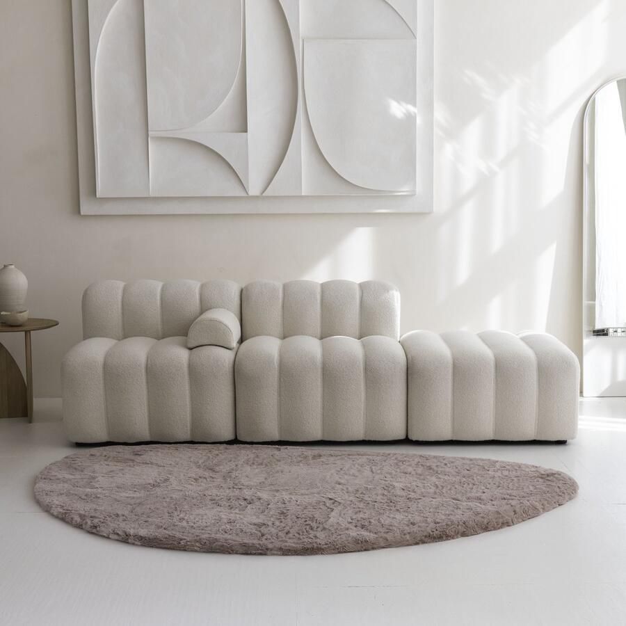 Grandstone Rabbit Fur Vloerkleed Stone Tapijt 110 x 160 cm Roze