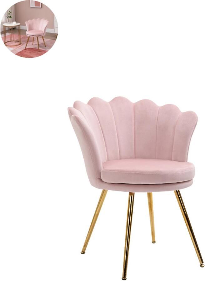GranMaison Fauteuil Relaxstoel Relaxfauteuil Stoel Met armleuning Voor één Persoon Roze - Foto 2
