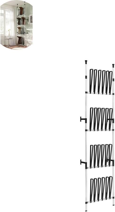 GranMaison Laarzenrek Schoenenrek Opbergrek voor Laarzen Ruimtebesparend Laarzenstandaard Aluminium