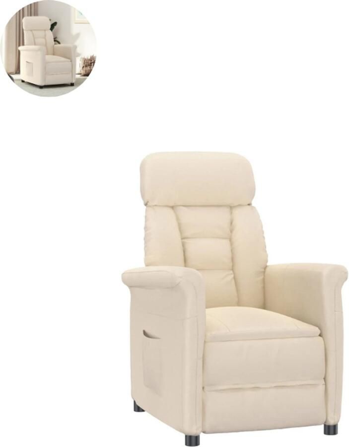 GranMaison Relaxfauteuil Fauteuil Relaxstoel Stoel Met armleuning Voor één Persoon Beige